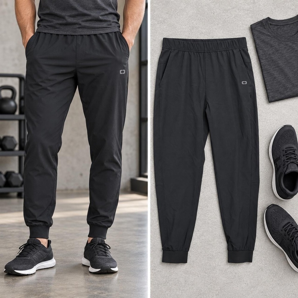 OGIO Connection Jogger L Black DWR Stretch Performance Pants OG707 Gym Run